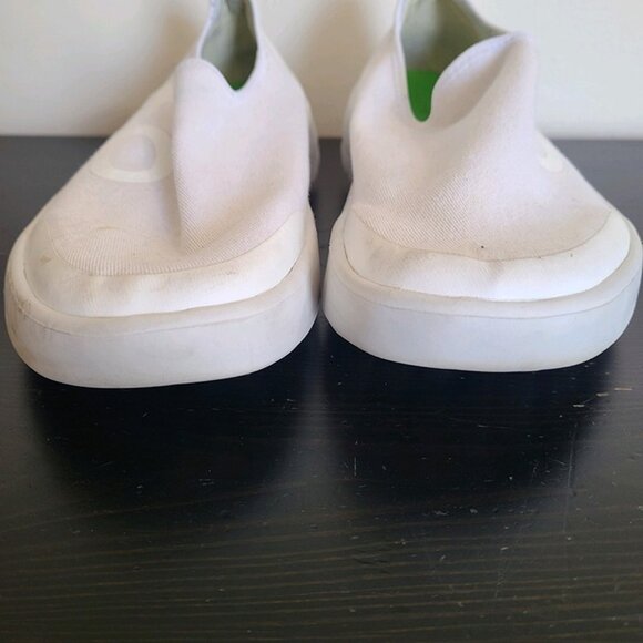 Oofos OOmg eeZee Low Mens Size 9.5 Slip-On Shoes Knit White Recovery Comfort main image 7